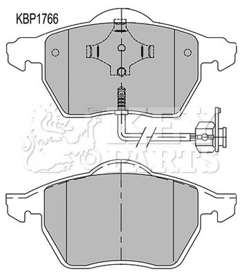 KEY PARTS Комплект тормозных колодок, дисковый тормоз KBP1766